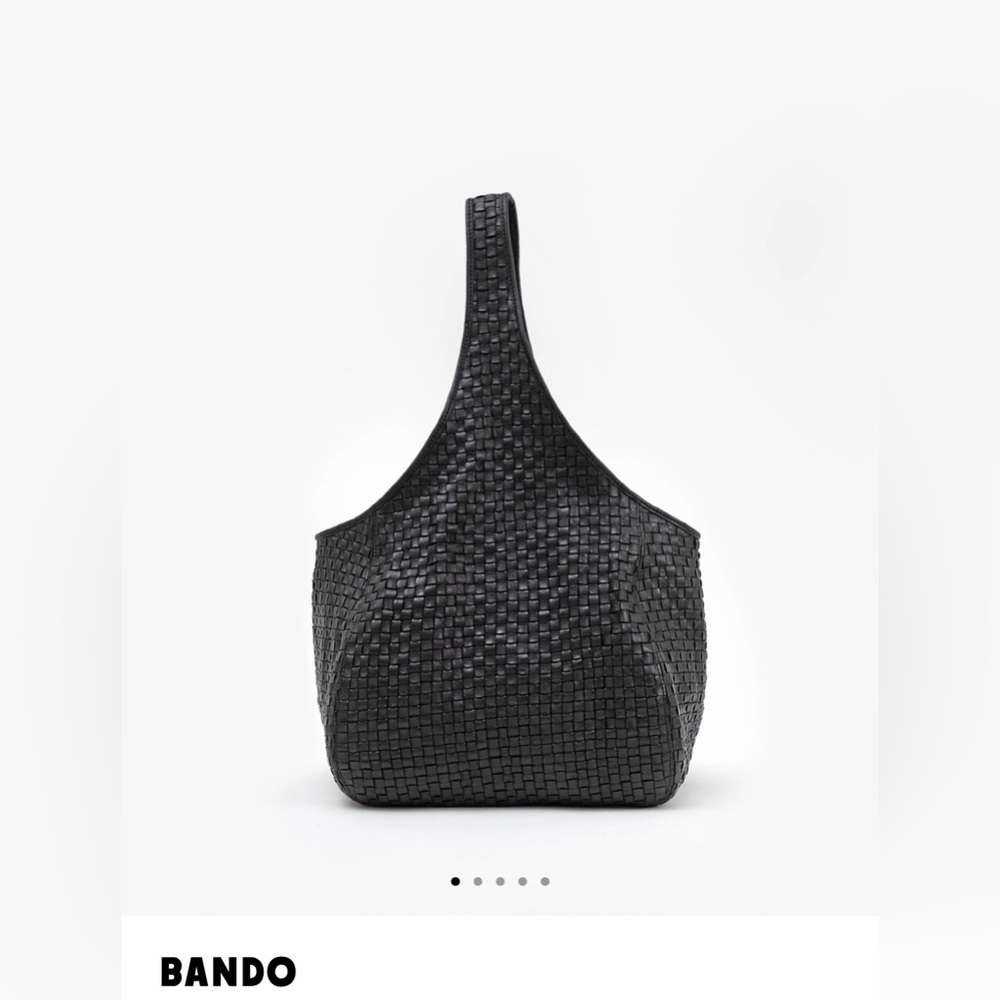 Clare V. Black Woven Leather Shoulder Bag - Picture 3 of 8